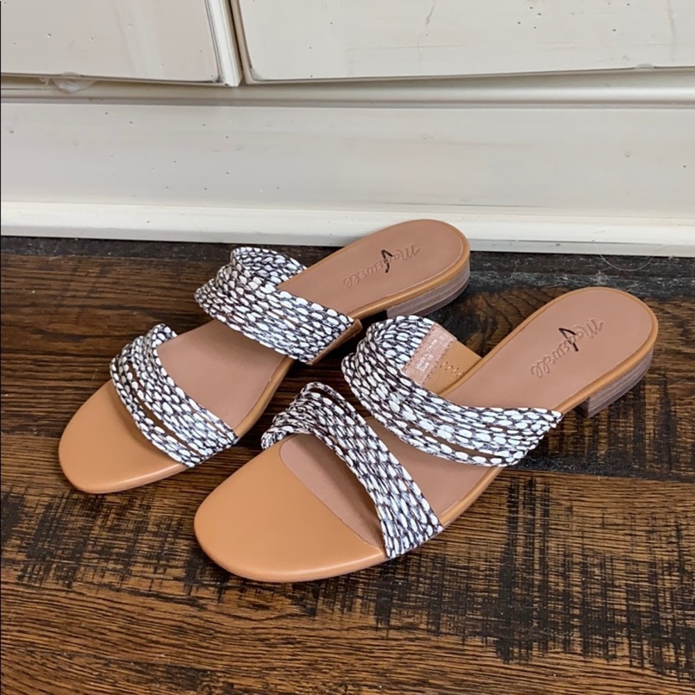 Madewell Meg Slide Sandal Snake Embossed ah723
